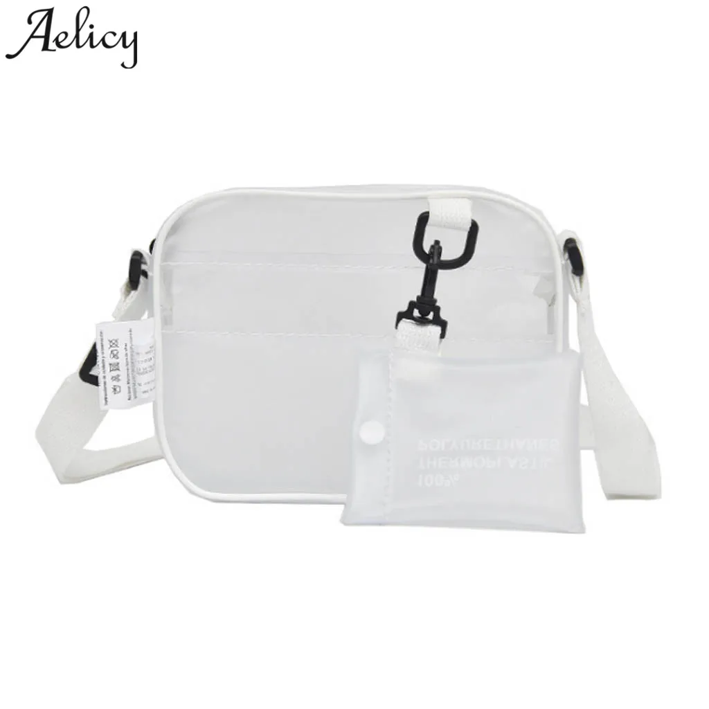 Aelicy Ladies Shoulder Bag casual Transparent Diagonal Girls Messenger Solid Color women Crossbody bags torebki damskie 2020 | Багаж и