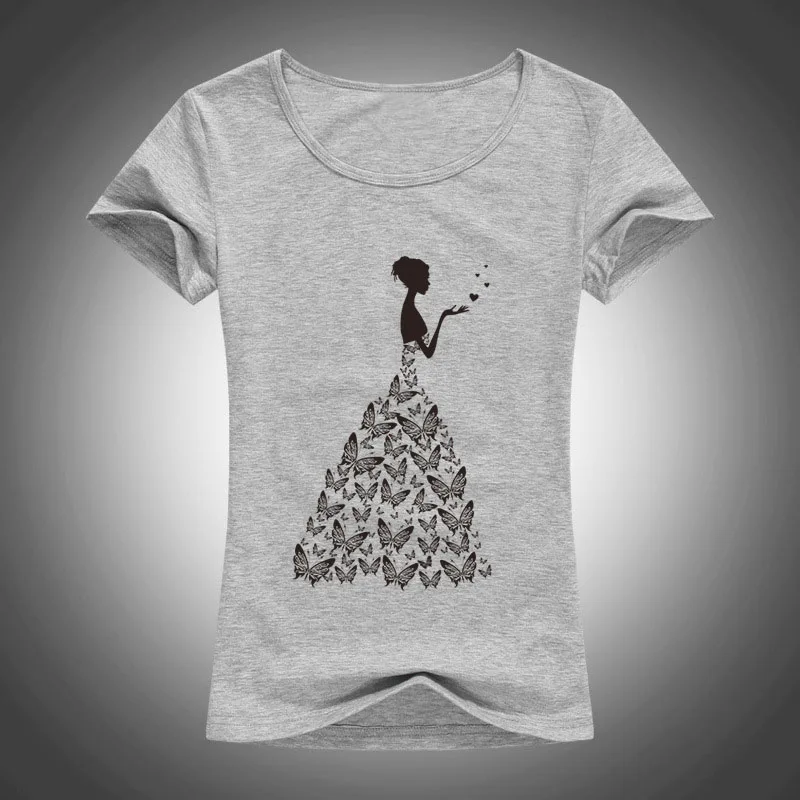 2017 модная красивая свадебная футболка с бабочкой Женская Новинка крутая