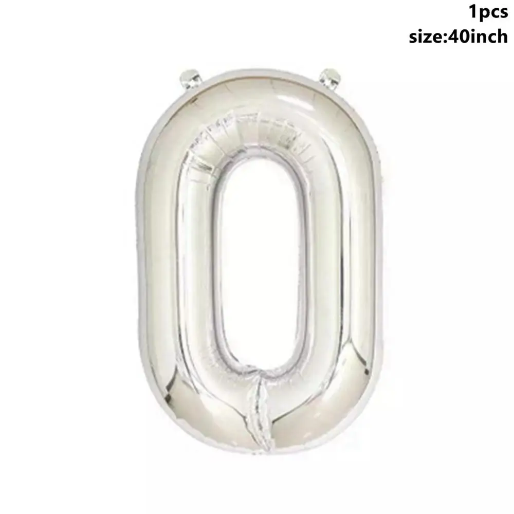 Silver Balloons Taoup золото 40 дюймовая железная цепь шары-цифры балоны Количество шариков Аксессуары фольги Воздушные шары цифры Свадьба День Рождения Декор DIY - Цвет: Silver Balloons