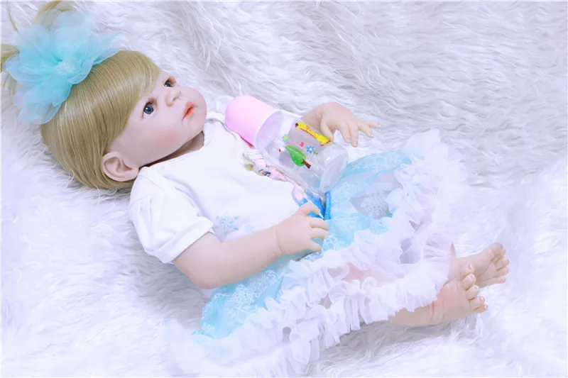 DollMai 55 см мягкие силиконовые куклы Reborn реалистичные детские 22 &quotсиликоновые Reborns