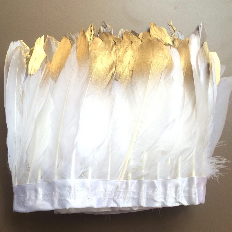 10 ярдов белый/черный/ярко-розовый Лебедь гусиное перо отделка/бахрома/лента на