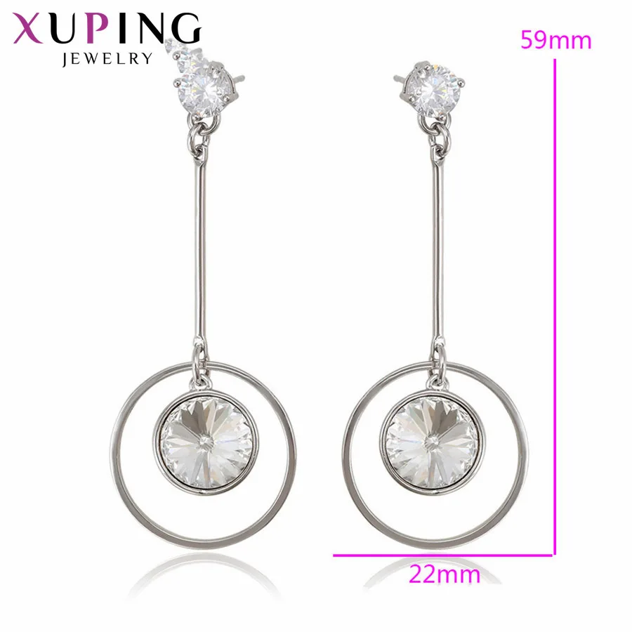 Xuping шармы стили круглые серьги кристаллы от Swarovski Винтажные Ювелирные изделия подарки ко дню Святого Валентина дамы S162.4-97625