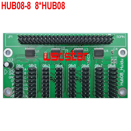 HUB08 8 * Поддержка одиночный/двойной цвет HD D30 D35 P13.33 полноцветный светодиодный