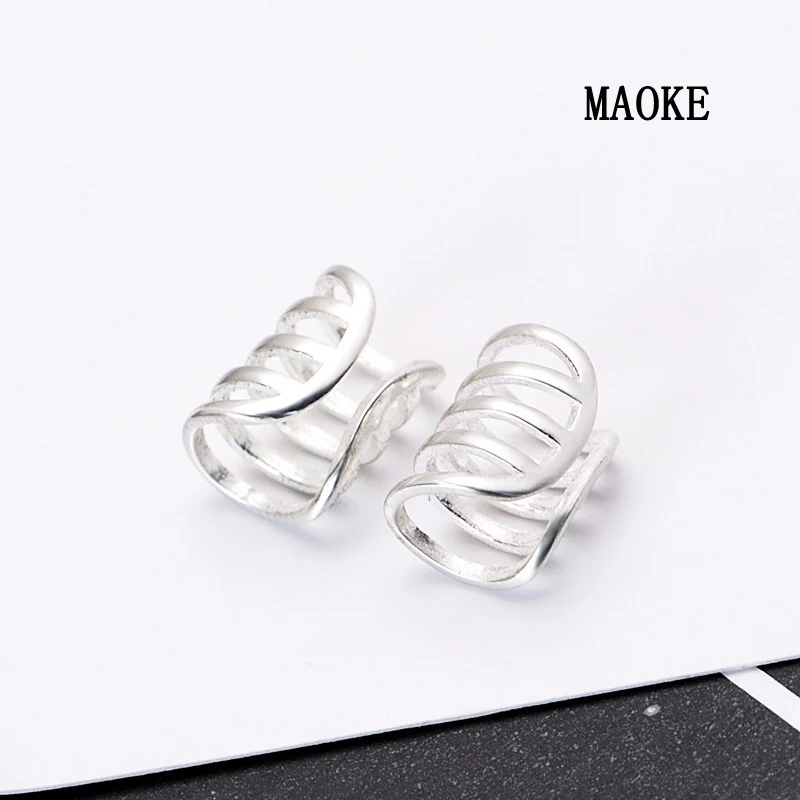 Акция U образный зажим для ушей Корейский простой 925 Pure SV украшение Модная
