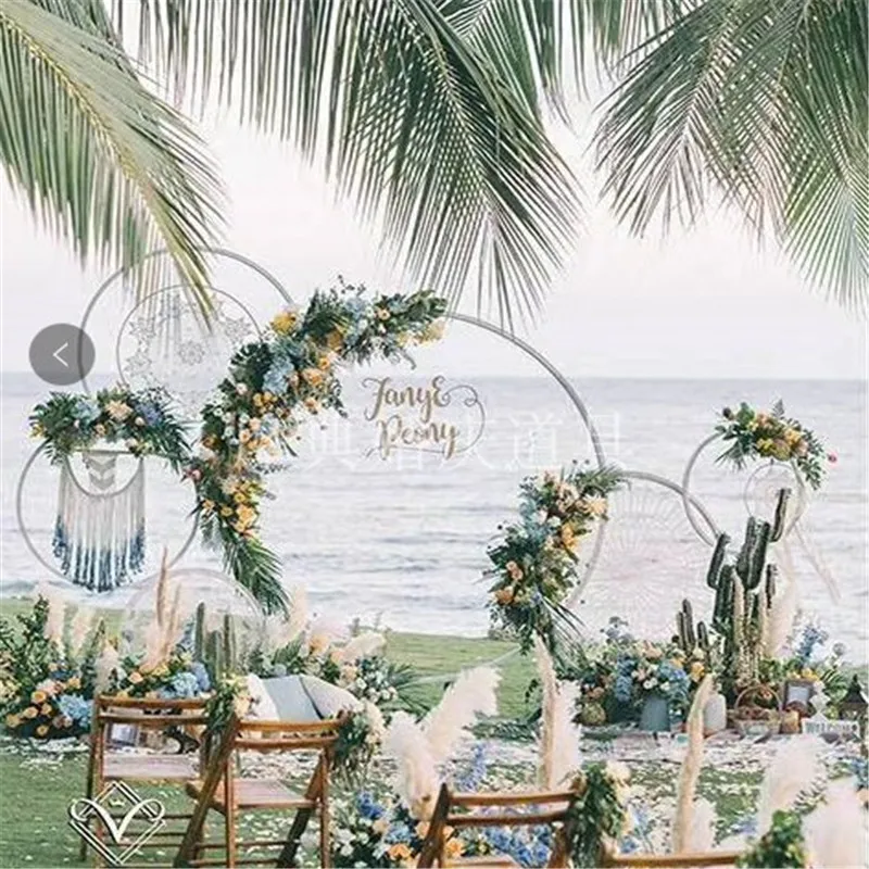 Круглые свадебные реквизиты задний фон с аркой фотообои декоративные Сделай Сам