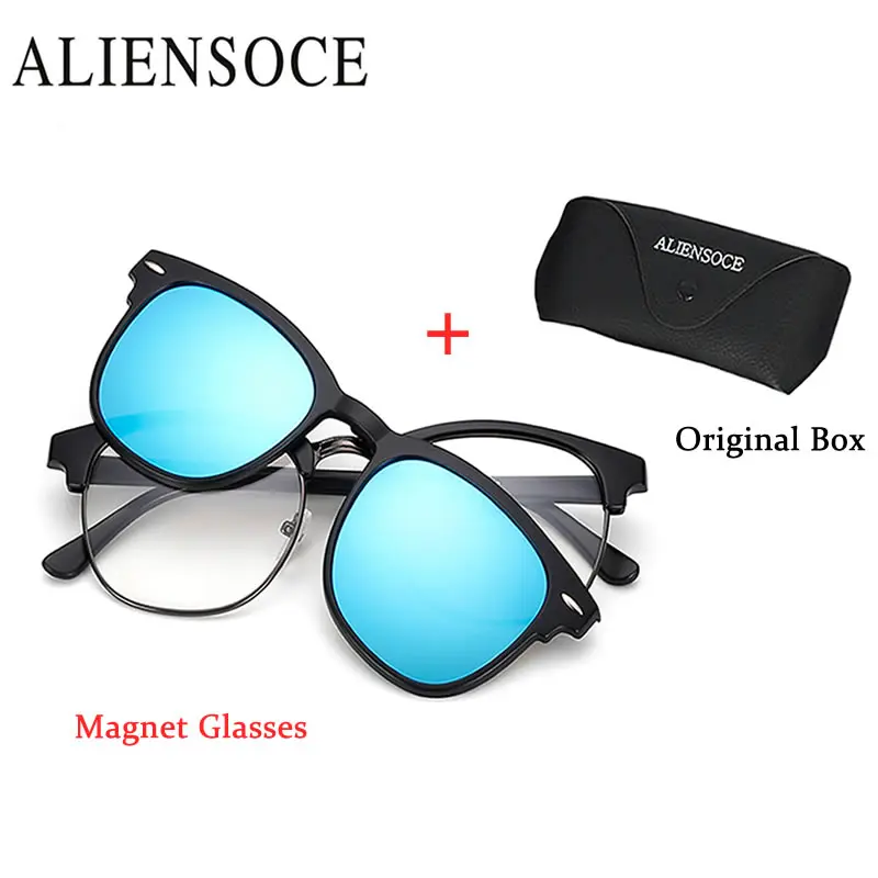 Модная поляризационная линза для мужчин очки с полуоправой TR оправа магнитные