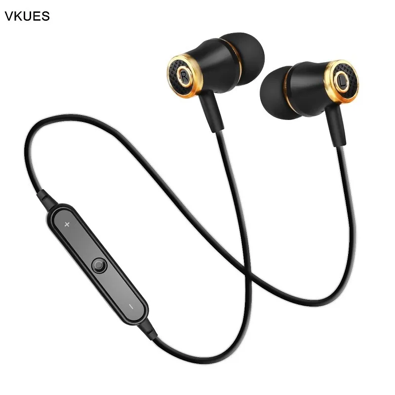 Беспроводные спортивные Bluetooth наушники гарнитура для бега S6 стерео бас