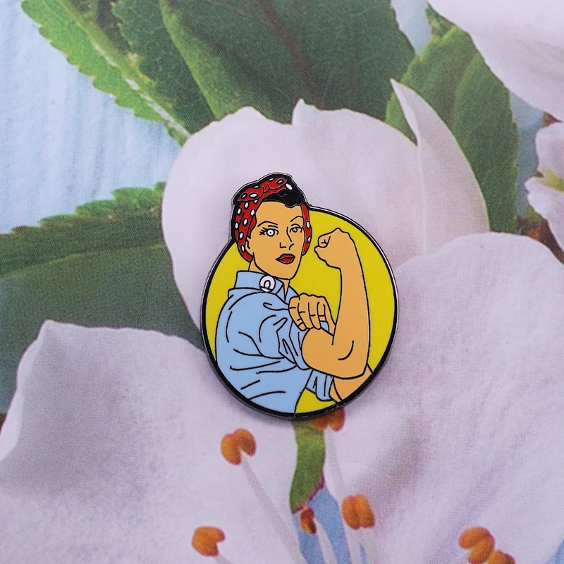Rosie the riveter Феминистская булавка мы можем сделать это Женская силовая значок