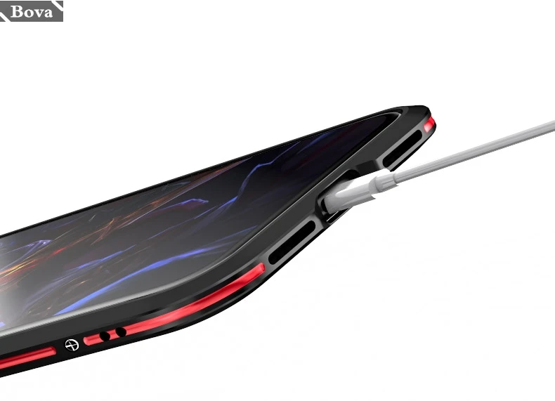 Чехол для Apple iPhone X Роскошный ультра тонкий защитный чехол алюминиевый бампер Рамка металлический чехол+ 1 задняя наклейка