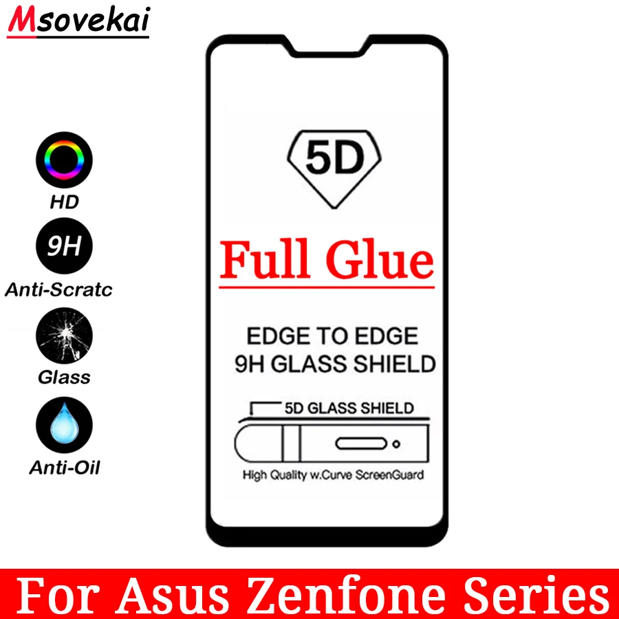 5D 6D 9D Полный Клей закаленное стекло для Asus Zenfone 5Q 5 Lite ZC600KL Max Plus M1 ZB570TL ZB555KL Selfie ZB553KL
