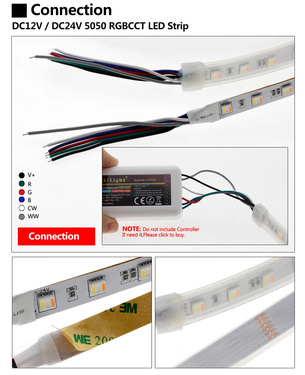 RGBCCT Светодиодная лента 5050 12 В/24 В 5 цветов в 1 чипах RGB+ WW+ CW 60 Светодиодный s/m 5 м/лот RGBW светодиодный светильник 5 м/лот
