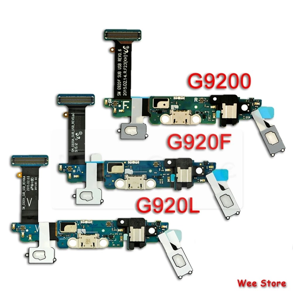 Оригинальный USB порт для зарядки Samsung Galaxy S6 G920F G920S G920K печатная плата зарядное