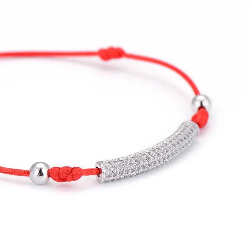 2pcs/lot Wholesale Newest Charm Long Tube Bracelets Micro Pave Zircon Round Copper Beads Briading Macrame Bracelet For Men | Украшения и