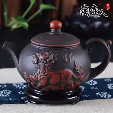C Wwshyufei Yixing Zisha Чай горшок 400 мл ручной работы чайный набор кунг-фу Чай горшки Керамика китайский Глиняный Чайник подарок безопасную упаковку - Цвет: C