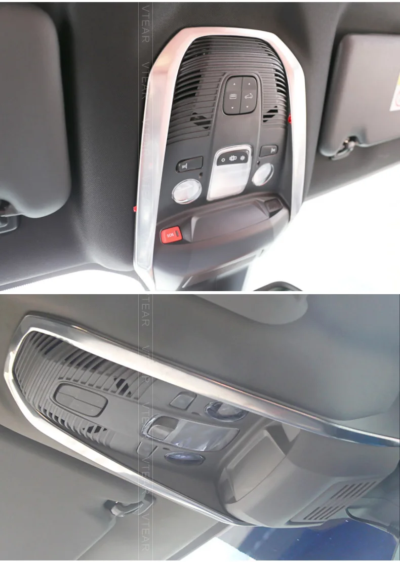 Vtear для peugeot 3008/GT 5008 GT, аксессуары, светильник для чтения, рамка, накладка, накладки для интерьера, украшение для автомобиля