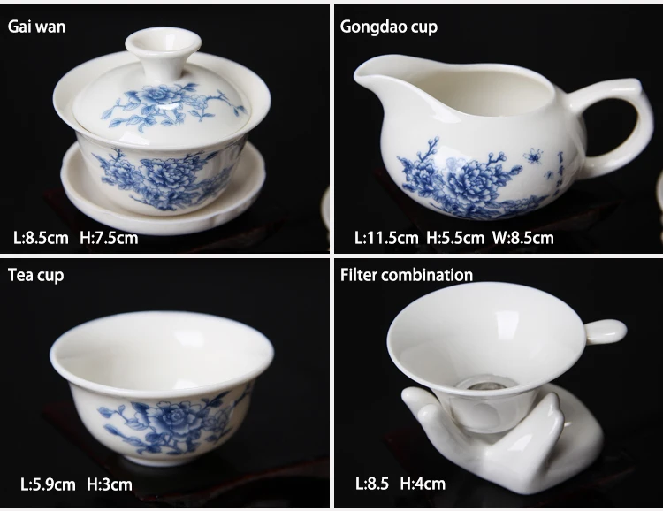 Топ Gaiwan чайный набор кунг-фу, керамические 8 чашек 1Gai wan 1 Gongdao чашка, чайная чашка, чайный набор chineseпутешествия, посуда для кофе и чайные наборы