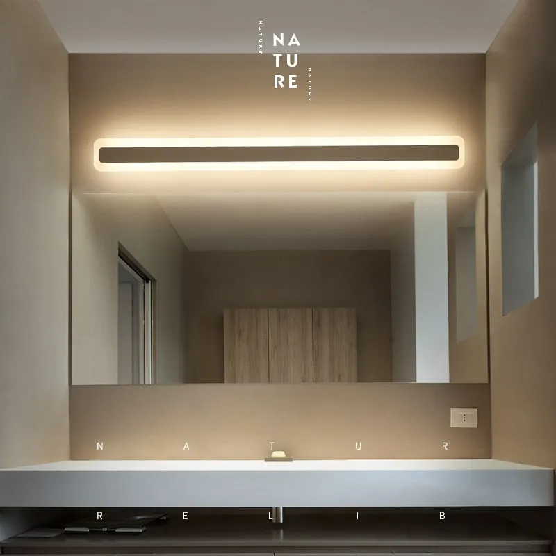 Новая искусственная акриловая лампа современная настенная для ванной комнаты 40