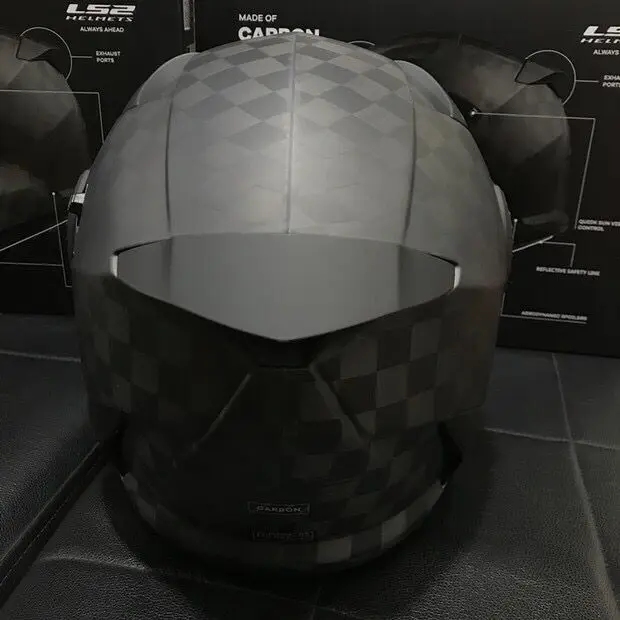 Настоящий LS2 FF313 24K карбоновый шлем для мотоцикла, мужской флип-ап локомотив, гоночный автомобильный шлем, лучше чем FF323