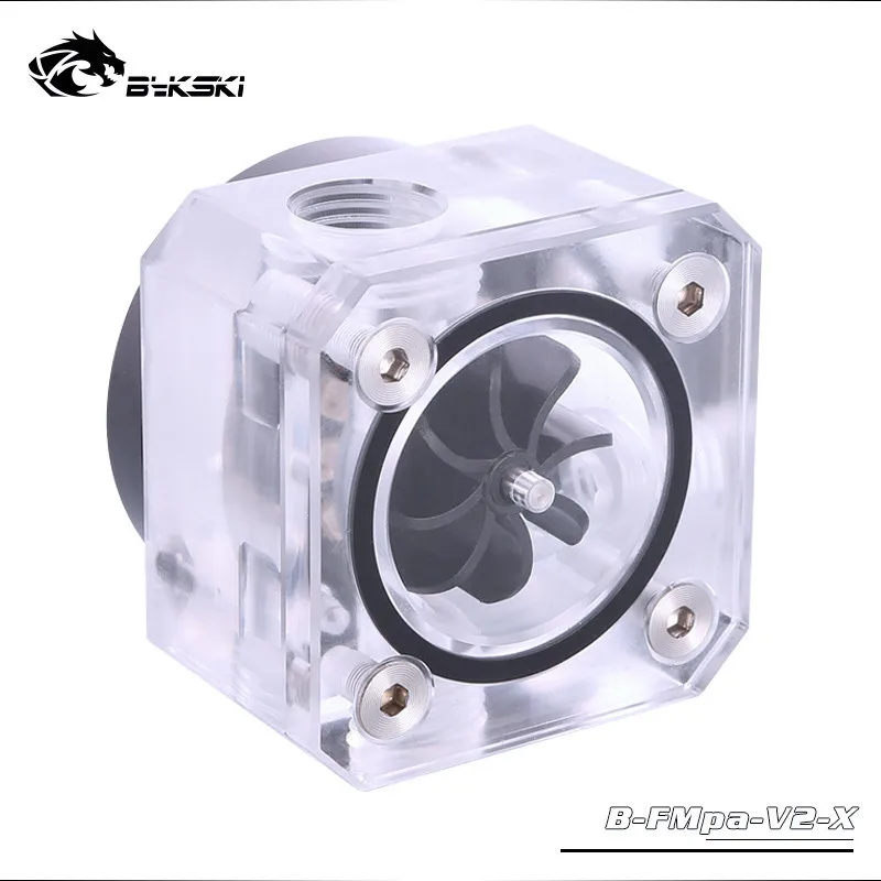 Bykski B-FMpa-V2-X водяного охлаждения расходомер прозрачный акриловый G1/4 RBW 5 V AURA система освещения