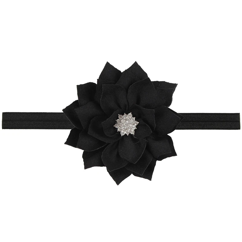 Новые красивые повязки для волос детей девочек украшение из страз лотоса узкие