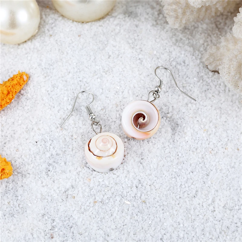 Janeyacy 2018 New Natural Conch Shell Earrings Girl Casual Fashion Bijoux Women's Jewelry Pendientes | Украшения и аксессуары