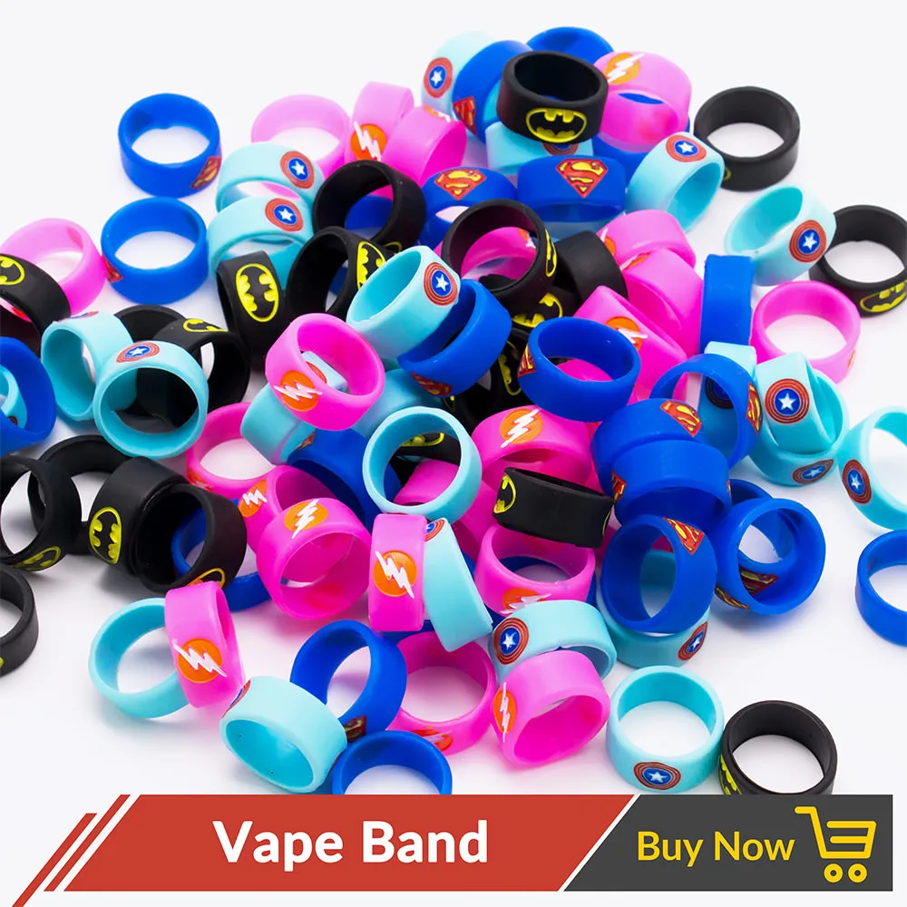Volcanee 100 шт./лот Vape Band 22 мм декоративное и защитное силиконовое кольцо для