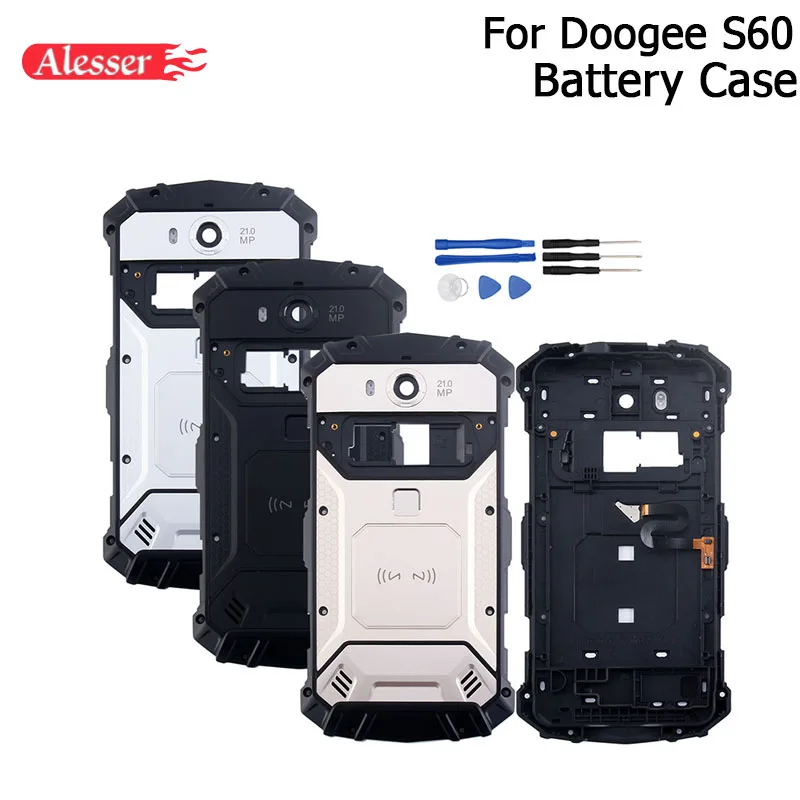 Alesser Для Doogee S60 Lite крышка батареи с тепловыделением Замена тонкий защитный чехол +