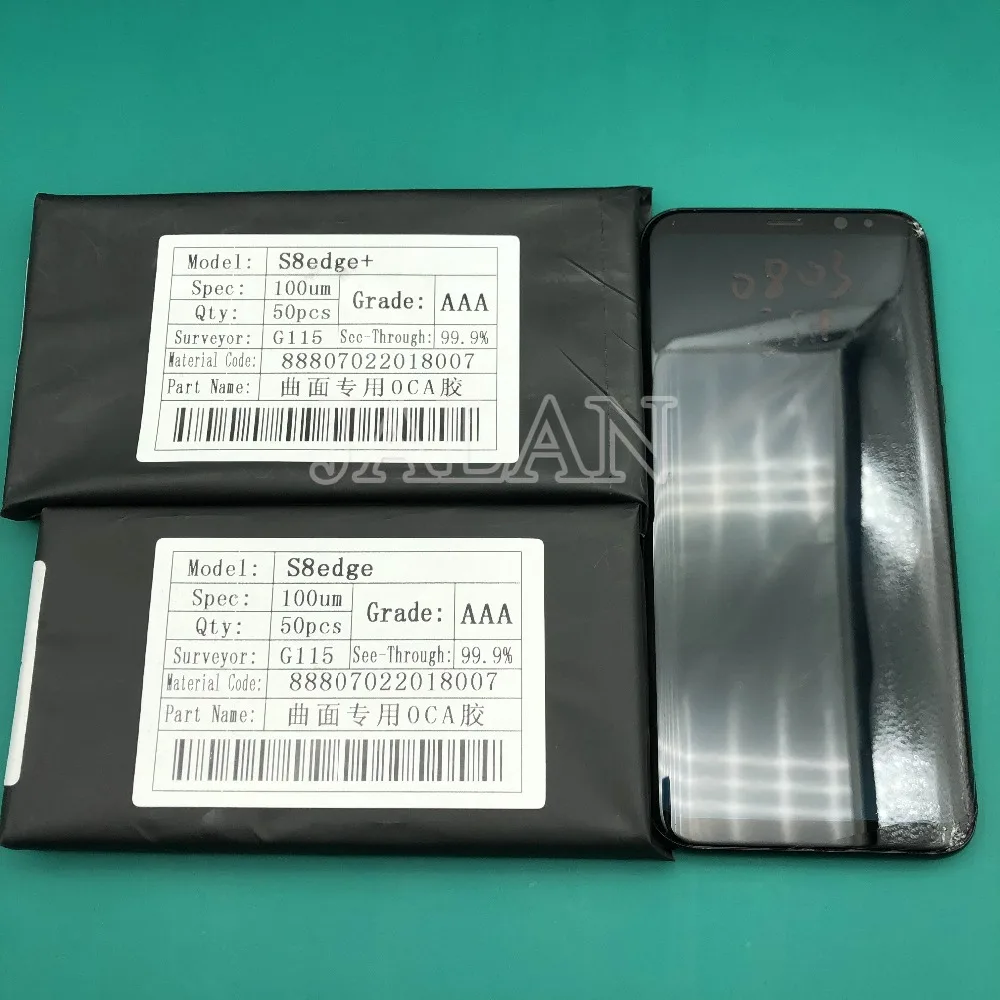 Клеевой полоской OCA(100um для samsung s7 edge s8 s9 plus Note 9 G935F N950 ОСА клей stciker ЖК-дисплей сенсорный экран стекло ремонт
