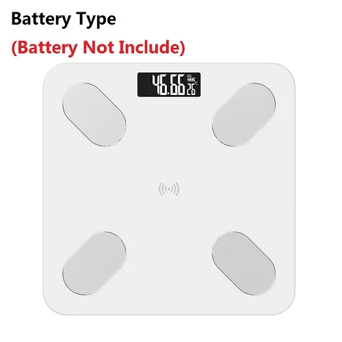 white Using battery Распродажа, весы для ванной комнаты, умные весы для дома, Премиум поддержка Bluetooth, приложение для жира, цифровые весы для взвешивания жира - Цвет: white Using battery