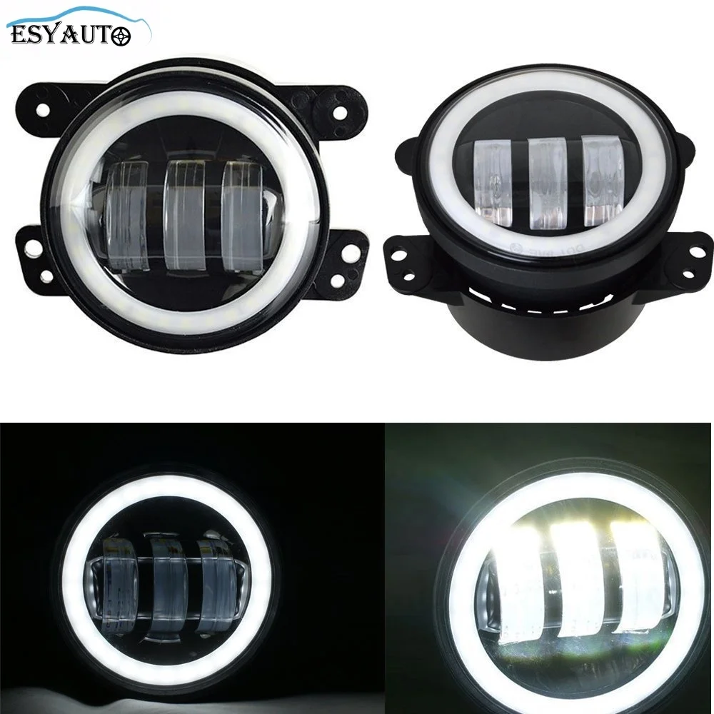 7 дюймовые фары светодиодсветодиодный ангельские глаза кольцо ореола + 4 дюйма.