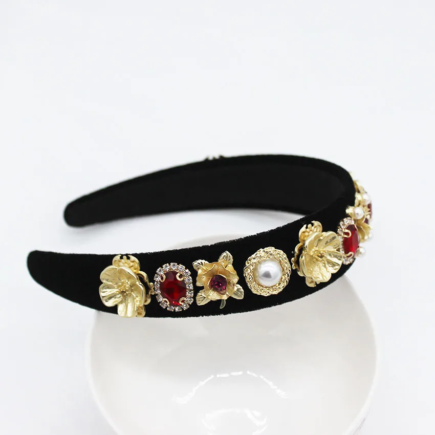 Трендовая барочная металлическая Цветочная тиара Корона ободок для волос