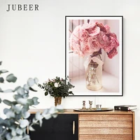 scandinavian style the picture pink flowers posters and prints for living room decoration pictures canvas wall art home decor