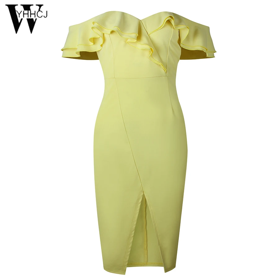 WYHHCJ 2018 Новое Бандажное платье вечернее в стиле знаменитостей Vestidos сексуальное
