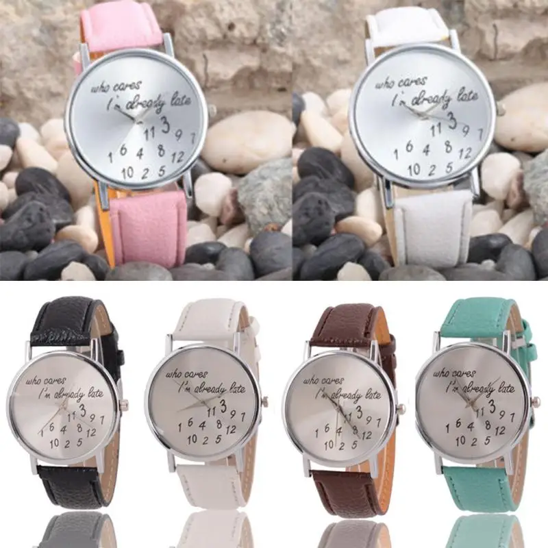 Лидер продаж cool & персонализированные женщин часы Юмористические буквы