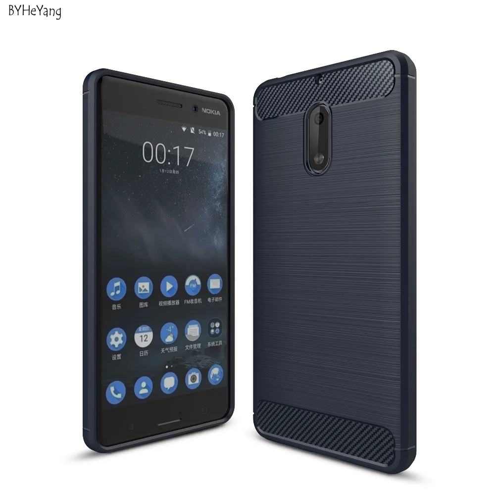 For Nokia 6 case cover Slim Armor soft TPU Silicon Fiber ShieldS hockproof Cover for Nokia6 Mobile phone shell |