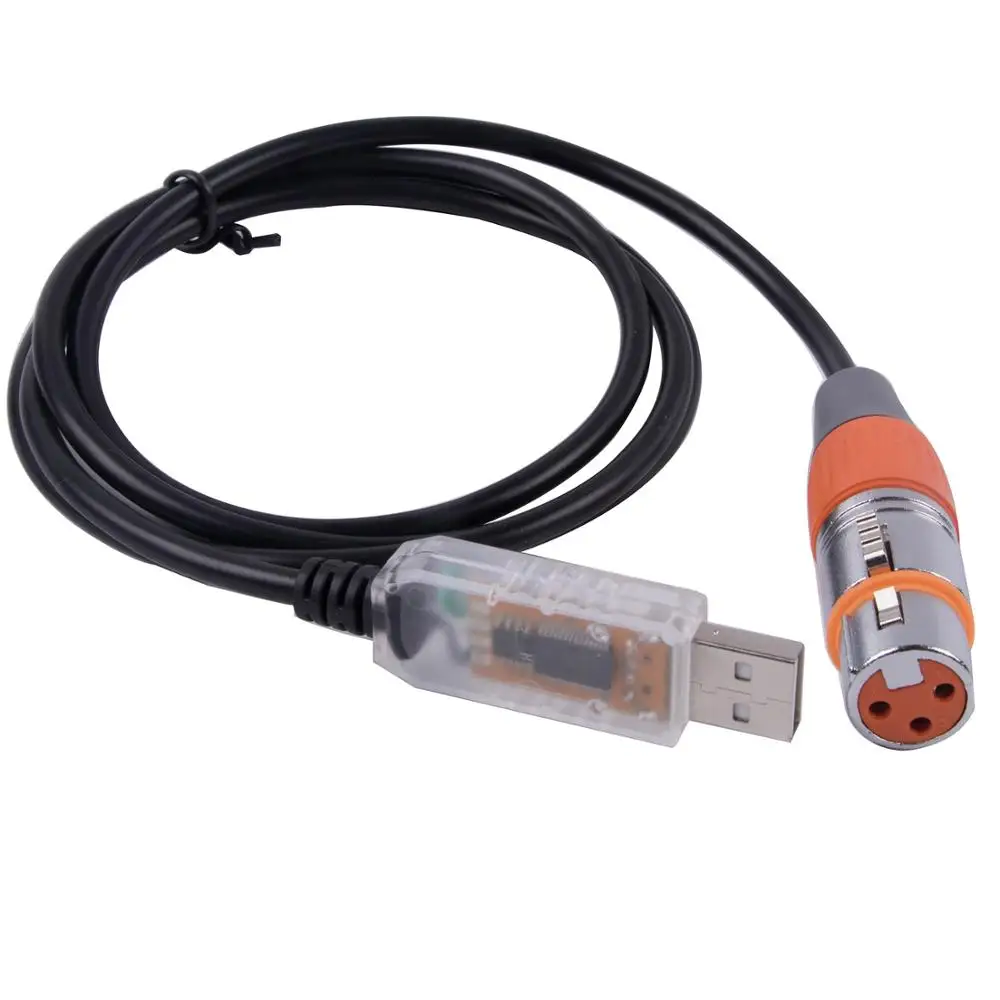 USB Кабель адаптер для интерфейса DMX длина 3/6 /10/ 12 футов сцсветильник ПК DMX512
