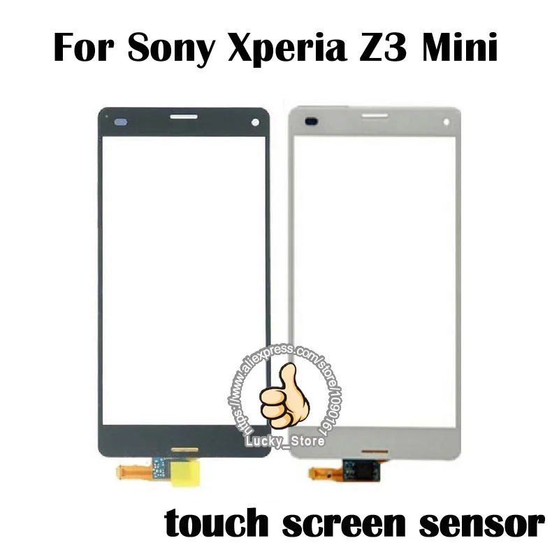 Черный белый цвет touch Панель для Sony Xperia Z3 Мини Сенсорный экран планшета Стекло