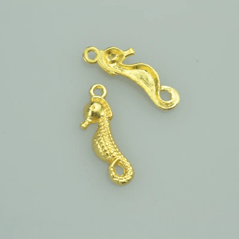 Подвеска из сплава гиппокампа золотого цвета подвеска для ожерелья браслета