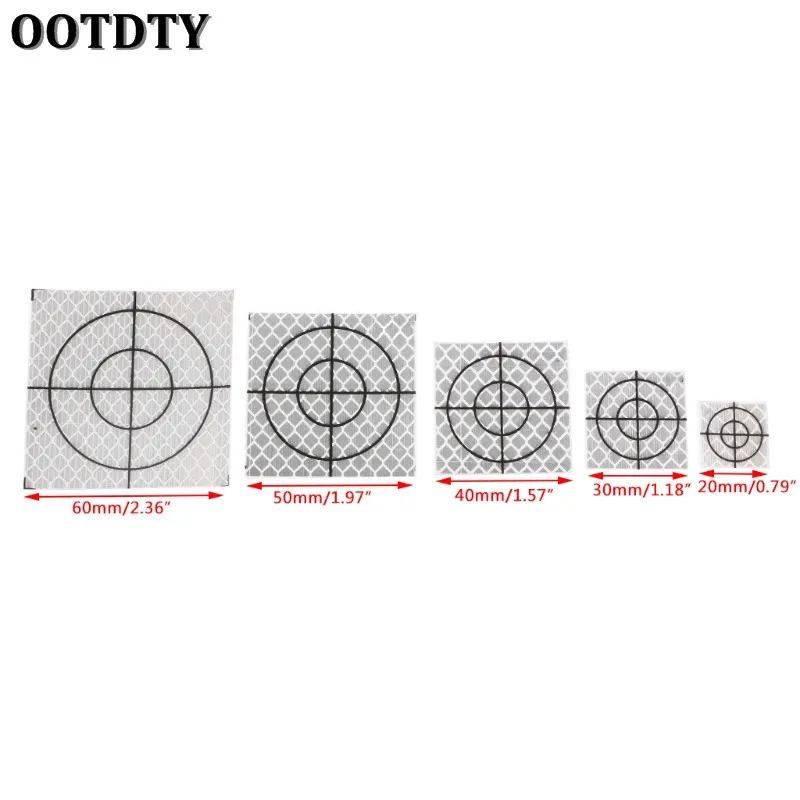 Светоотражающий лист OOTDTY 100 шт. отражающая Целевая лента общая станция 20/30/40/50/60 мм