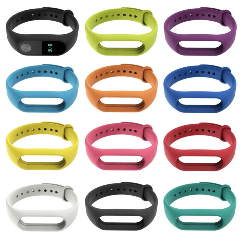 Ремешок силиконовый для Xiaomi mi band 2 сменный водонепроницаемый смарт браслет 1
