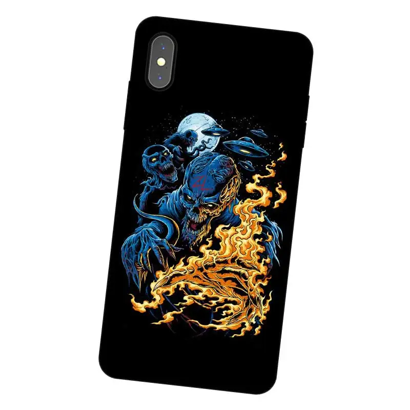 N253 художественный цветной черный силиконовый чехол для Apple iPhone 11 Pro XR XS Max X 8 7 6 6S Plus