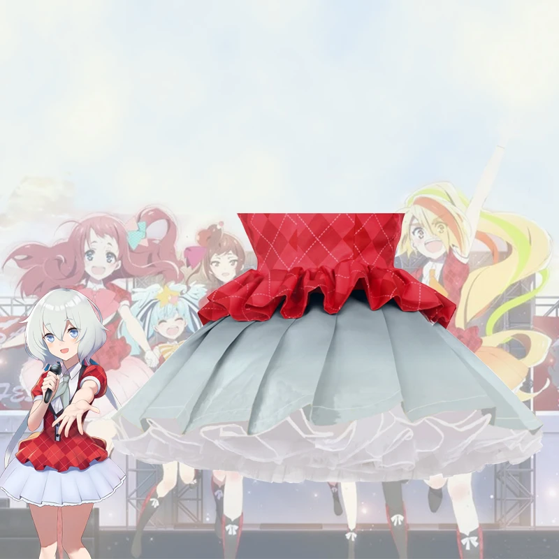 Аниме ZOMBIE LAND SAGA Junko Konno костюм для косплея красная куртка рубашка юбка перчатки