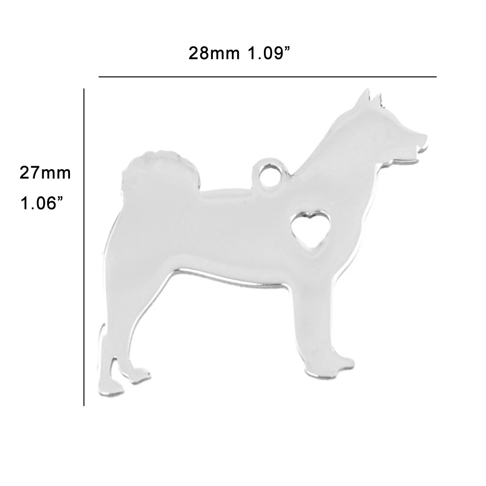 Подвеска Risul I love my Dog Siberian husky Malamute из нержавеющей стали идентификация щенка
