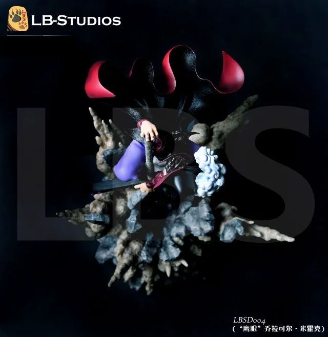 Модель веера в наличии LBS One Piece 38 см SD Dracule Mihawk gk каучуковая игрушечная фигурка для