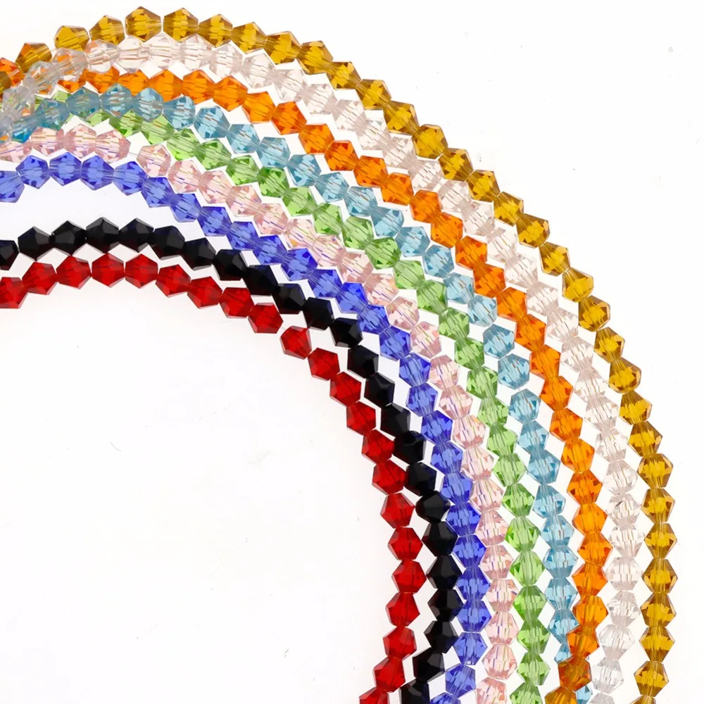 Ромб стеклянные хрустальные бусины мм 4 различные цвета ювелирных изделий