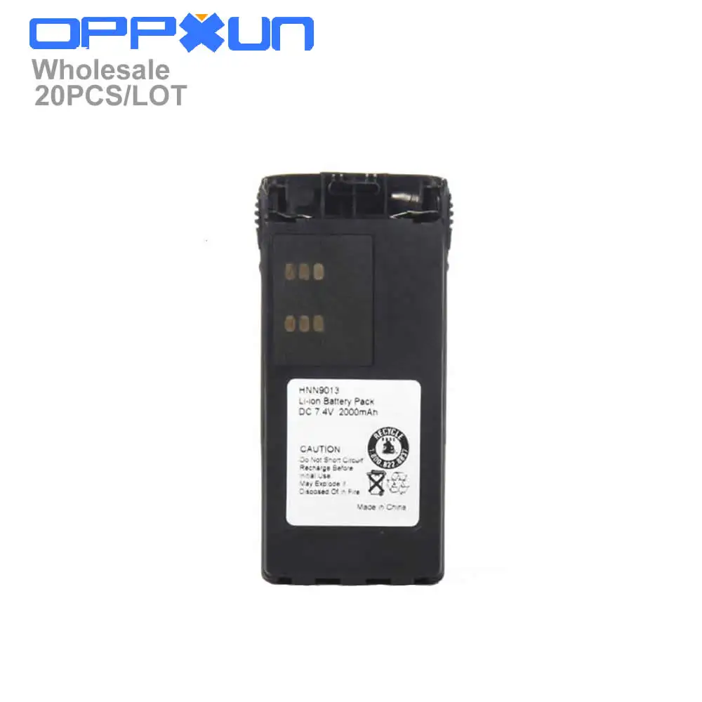 Оптом OPPXUN 20 шт./лот 7 4 в 2000 мАч Li Ion HNN9013B HNN9013D HNN9013A Аккумулятор для MOTOROLA HT750 HT1250 GP328