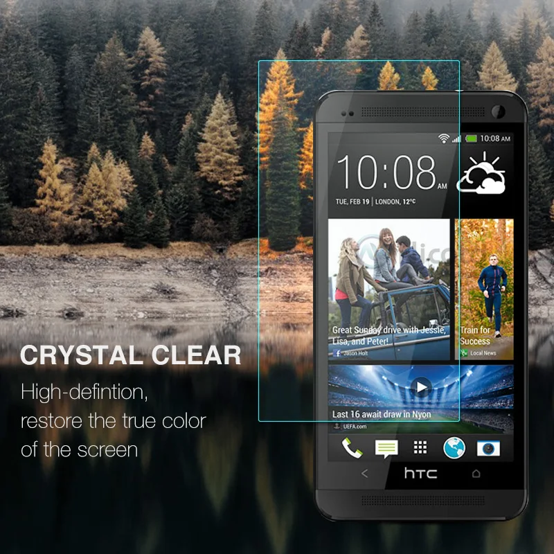 Для HTC One M7 закаленное стекло Оригинал 9H 2.5D защитная пленка M 7 801S 801E 801N 801D 802T 802D 802W
