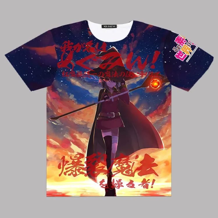 

Футболка с короткими рукавами и принтом «KonoSuba Megumin», карнавальный костюм, God's Blessing On This Wonderful World, летние повседневные футболки