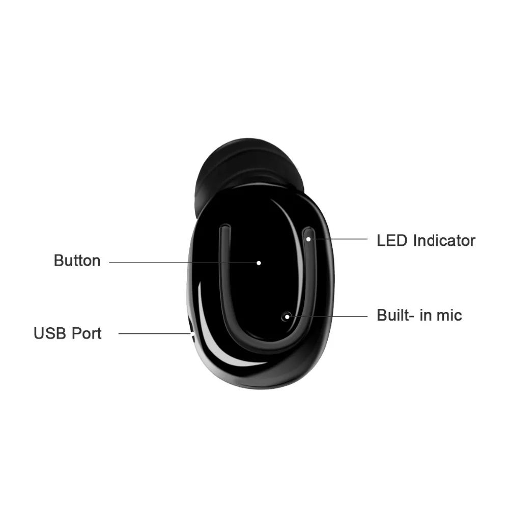 ZINSOKO Q13 Mini Earphone Bluetooth 4.1 Smallest Wireless Invisible Car With Mic For Android IOS | Электроника