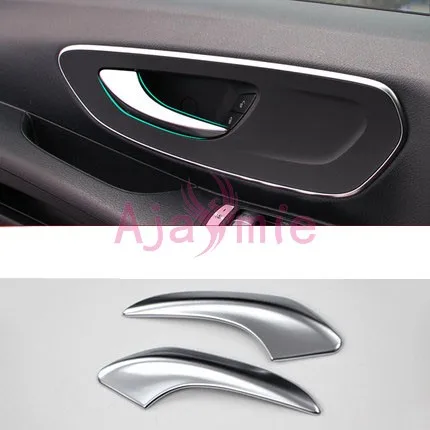 interior handle trim Аксессуары для Mercedes Benz Vito W447- интерьер приборной панели AC Выход Накладка двери аудио ручка держатель чашки крышка панель - Цвет: interior handle trim